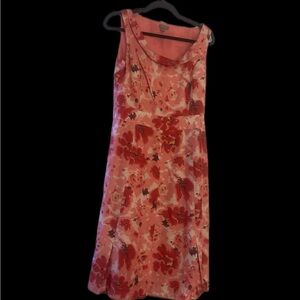 Ann Taylor Pink Floral Midi Dress